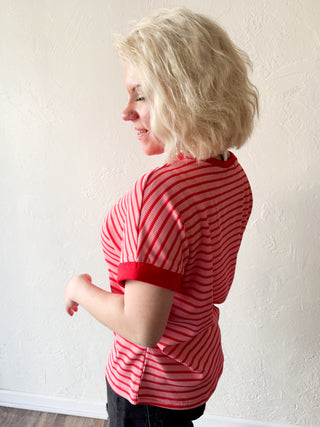 Mae Striped Knit Top
