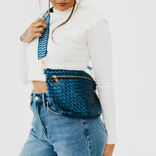 Westlyn Woven Bum Bag in Metallic Gunmetal