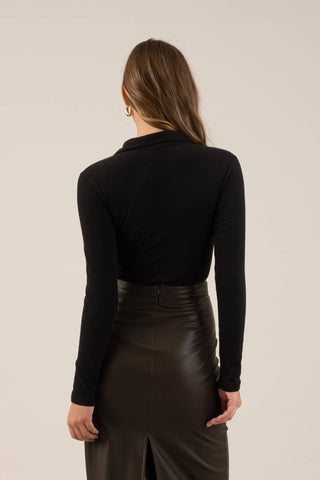 Emerson Vegan Leather Midi Skirt
