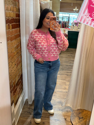 Sweet Heart Button Down Cardigan