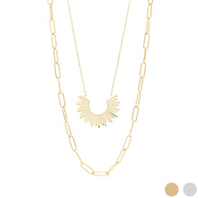 Emily 18k Layered Paperclip Necklace