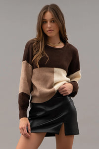 Charlotte Knit Sweater in Brown