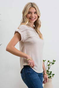 Olivia Lace Top in Ivory