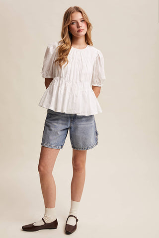 Alice Embroidered Peplum Blouse