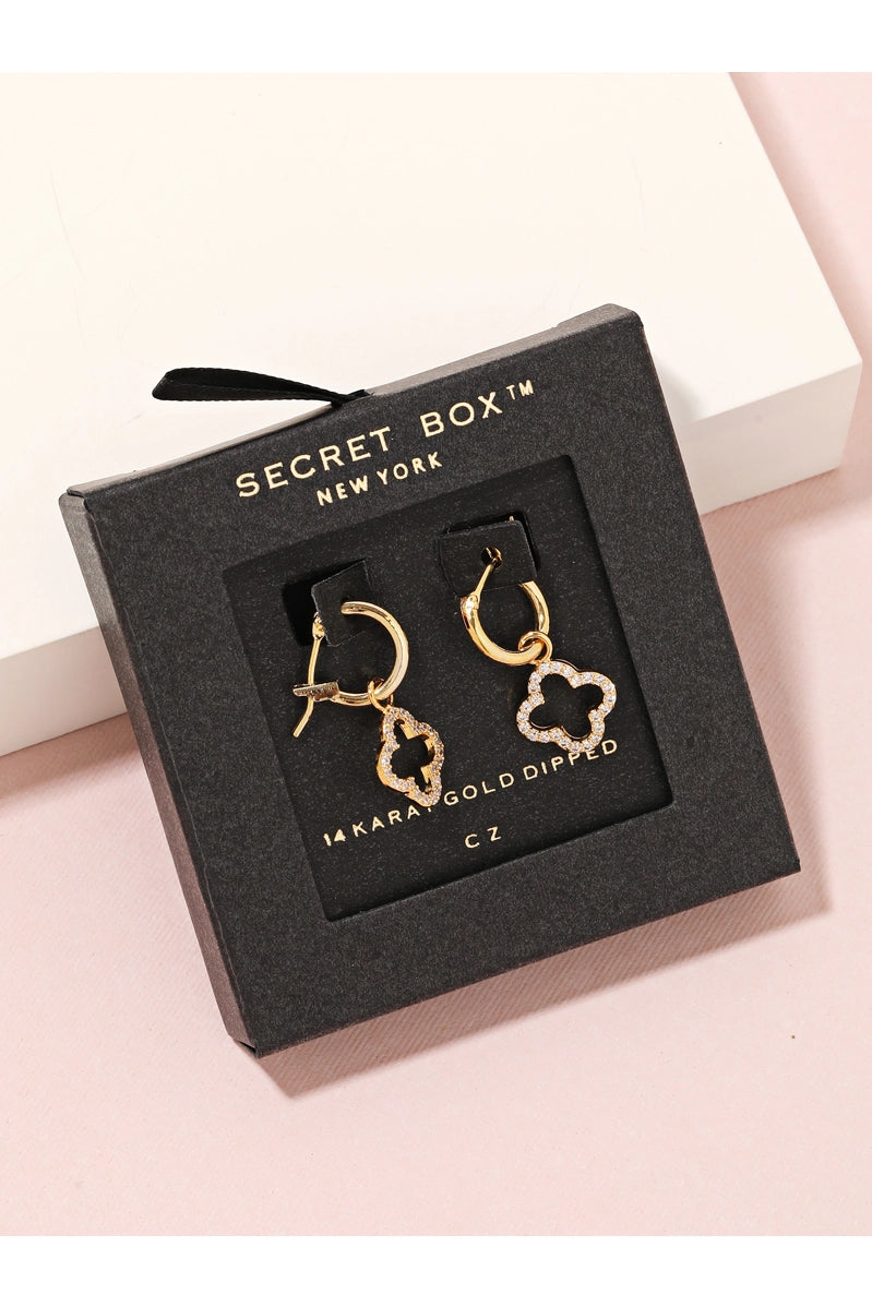 Secret Box Clover Drop Earrings