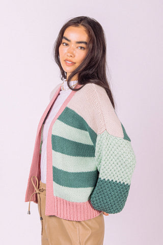 Teresa Color Block Cardigan