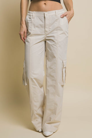 Drew Cargo Pants in Cream