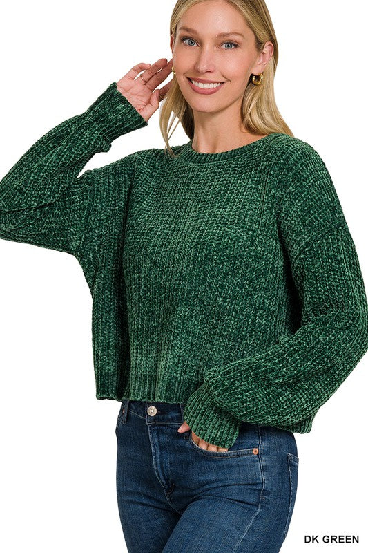 Maggie Chenille Crop Sweater