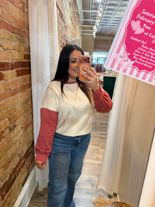 Your Valentine Color Block Pullover