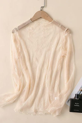Gemma Lace Top in Apricot