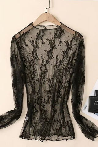 Gemma Lace Top in Black