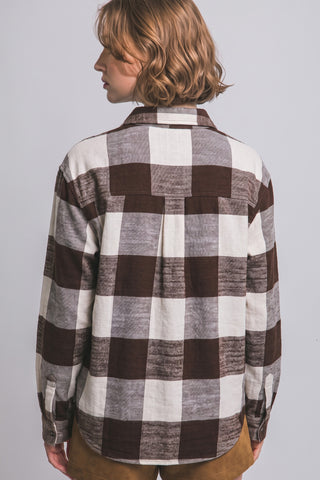 Hollis Button-down Flannel Top