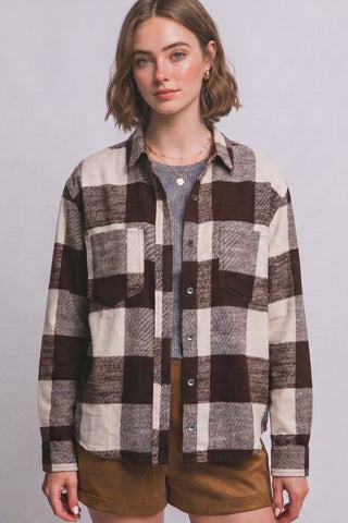 Hollis Button-down Flannel Top
