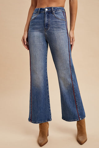 Sofia Side Piping Cropped Jeans