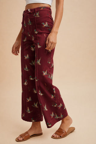 Mallard Denim Jeans in Burgundy