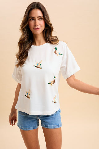 Mallard Duck Embroidered Tee