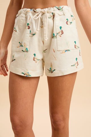 Mallard Duck Drawstring Shorts