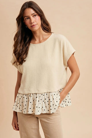 Gabby Polka Dot Knit Top