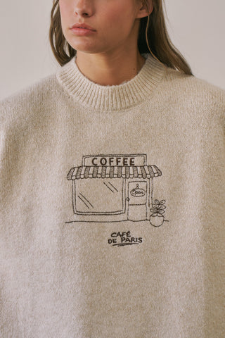 Cafe De Paris Embroidered Sweater