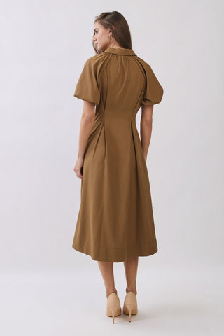 Isabella Midi Dress in Mocha