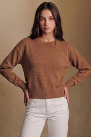 Sadie Sweater Top in Brown