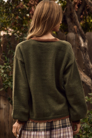Romi Cardigan in Forest Green