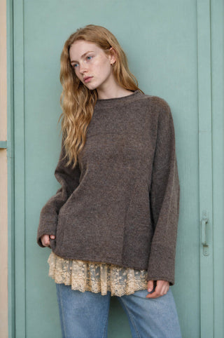 Vivienne Heathered Sweater in Mocha