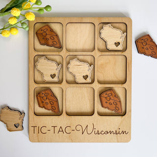 Wisconsin State Gift - Tic-Tac-Toe WI Game