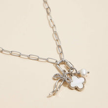 Clover, Bow Charm Necklace