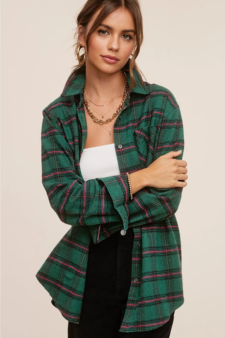 Sleigh Ride Plaid Top