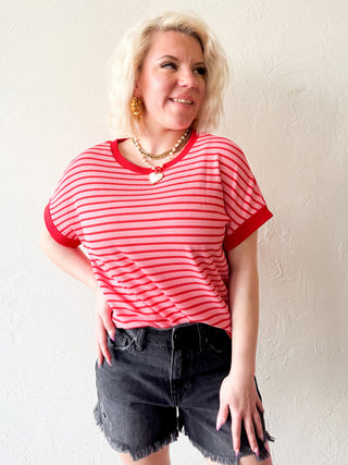 Mae Striped Knit Top