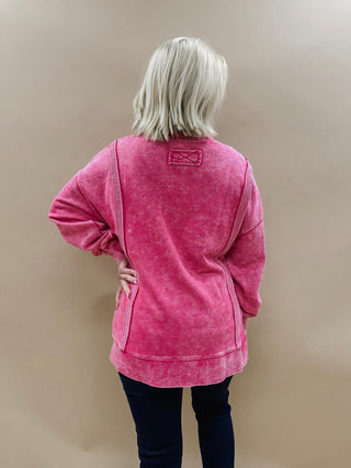 Kelly Oversized Knit Top in Pink