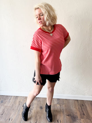Mae Striped Knit Top