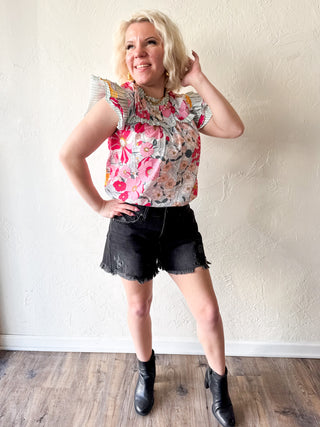 Ivy Ruffled Floral Top