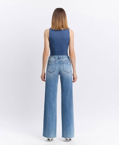 Olivia Mid Rise Wide Leg Jeans