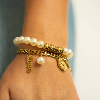 Sofia 18K Pearl Stretch Bracelet