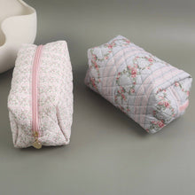 Avery Quilted Floral Cosmetic Bag