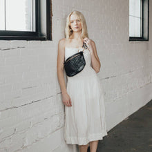 Westlyn Woven Bum Bag in Metallic Gunmetal