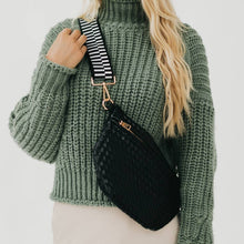 Westlyn Woven Bum Bag in Metallic Gunmetal