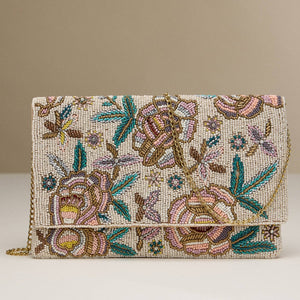Beaded Floral Clutch