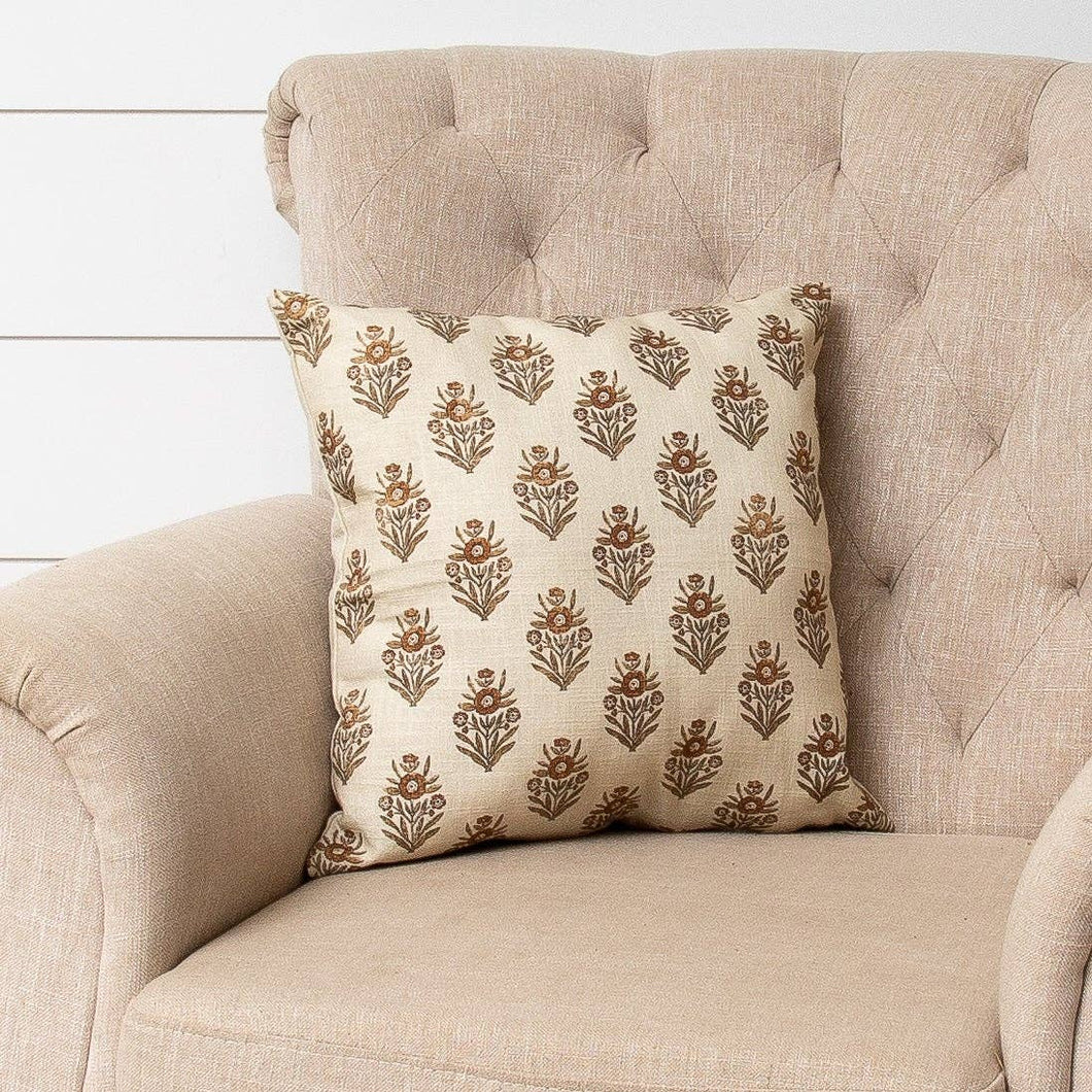 Block Print Silhouette Pillow