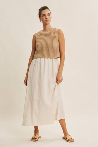 Madeline Cotton-Sweater Midi Dress