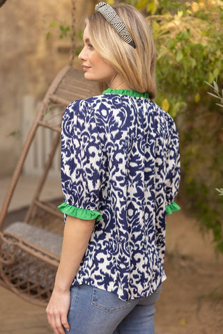 Sophia Abstract Print Top