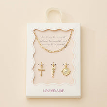 Cross, Believe, and Compass Charm Necklace