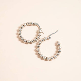 Amber 18K Ball Hoop Earrings