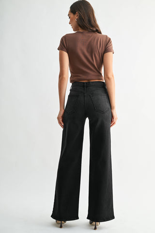 JBD Palazzo Jean in Washed Black