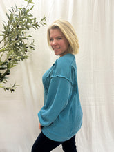 Gemma Oversized Top in Teal