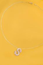Initial Pave Bubble Necklace