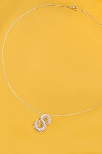 Initial Pave Bubble Necklace