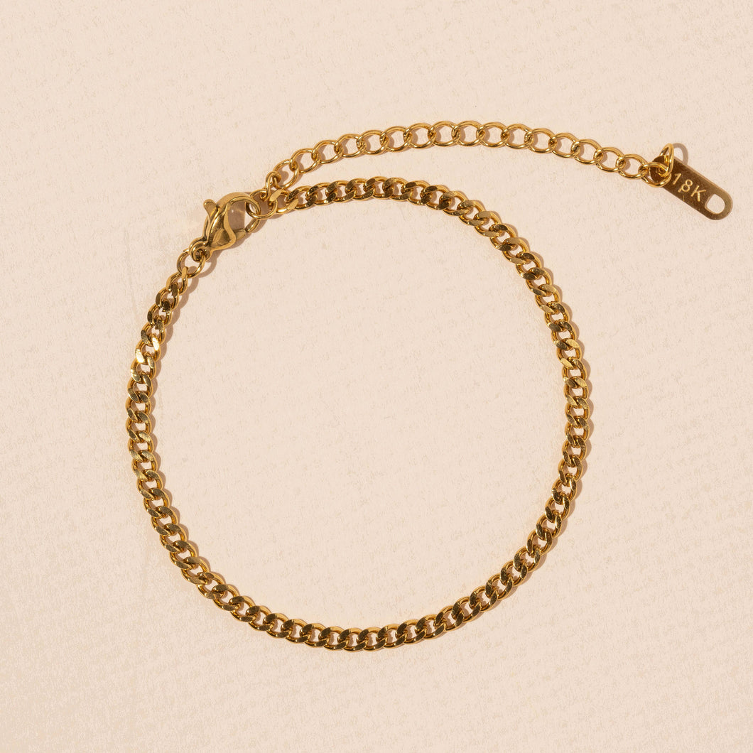 18K Gold Dip Cuban Link Bracelet